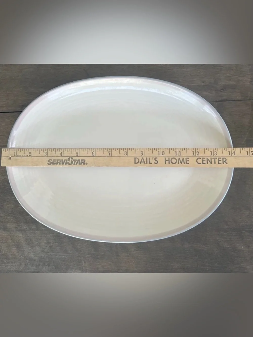 Pfaltzgraff Vintage 14 Inch Oval Serving Platter (Cream/Pink/Gray) Pink Aura